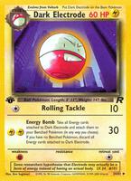Pokemon,Team Rocket,Dark Electrode - 34/82,1st Edition,Uncommon,Near Mint