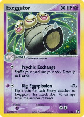 Pokemon,EX FireRed & LeafGreen,Exeggutor - 5/112,Holofoil,Holo Rare,Moderately Played