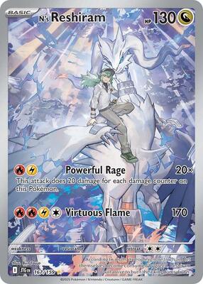 Pokemon,SV09: Journey Together,N's Reshiram - 167/159,Holofoil,Illustration Rare,Lightly Played