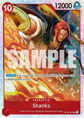 One Piece Card Game,Premium Booster -The Best- Vol. 2,Shanks (Reprint) - OP06-007,Foil,Super Rare,Near Mint