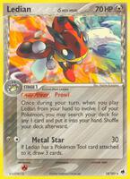 Pokémon,EX Dragon Frontiers,Ledian (Delta Species) - 18/101,Reverse Holofoil,Rare,Lightly Played