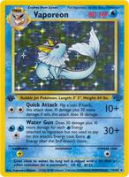 Pokemon,Jungle,Vaporeon (12) - 12/64,Unlimited Holofoil,Holo Rare,Lightly Played