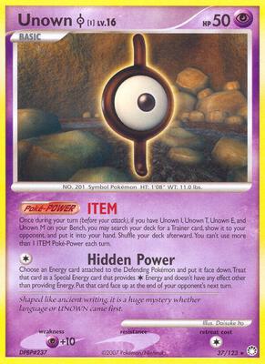 Pokemon,Mysterious Treasures,Unown [I] - 37/123,Reverse Holofoil,Rare,Lightly Played