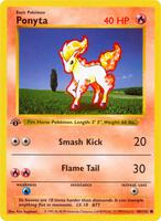 Pokemon,Base Set (Shadowless),Ponyta - 060/102,1st Edition,Common,Moderately Played