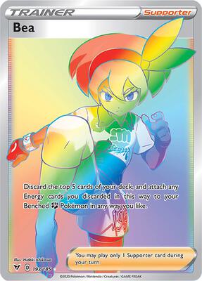 Pokemon,SWSH04: Vivid Voltage,Bea (Secret) - 193/185,Holofoil,Secret Rare,Near Mint