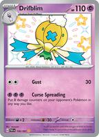 Pokemon,SV: Paldean Fates,Drifblim - 156/091,Holofoil,Shiny Rare,Near Mint