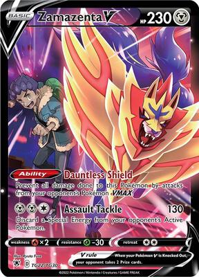 Pokemon,SWSH10: Astral Radiance Trainer Gallery,Zamazenta - TG22/TG30,Holofoil,Ultra Rare,Near Mint
