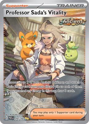 Pokemon,SV04: Paradox Rift,Professor Sada's Vitality - 256/182,Holofoil,Special Illustration Rare,Near Mint