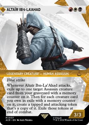 Magic: The Gathering,Universes Beyond: Assassin's Creed,Altair Ibn-La'Ahad (Showcase) - 137,Foil,Mythic,Near Mint