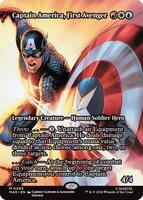 Magic: The Gathering,Marvel Universe Eternal-Legal,Captain America, First Avenger (Borderless) - 88,Normal,Mythic,Near Mint