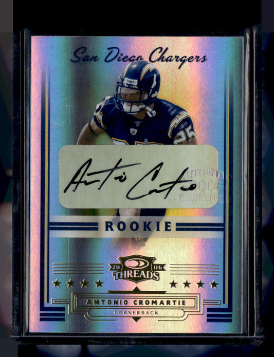 Donruss 2006 Donruss Threads,2006 Donruss Threads,Antonio Cromartie - 204,Rookie Autographs
