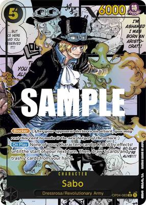 One Piece Card Game,Kingdoms of Intrigue,Sabo (Alternate Art) (Manga) - OP04-083,Foil,Super Rare,Moderately Played