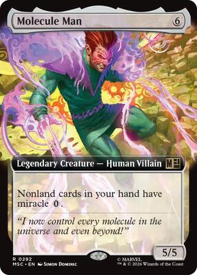 Magic: The Gathering,Commander: Marvel Super Heroes,Molecule Man (Extended Art) - 292,Normal,Rare,Near Mint