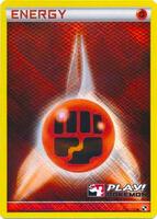 Pokemon,League & Championship Cards,Fighting Energy - 110/114 (Play! Pokemon),Holofoil,Promo,Damaged