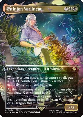 Magic: The Gathering,Commander: FINAL FANTASY,Estinien Varlineau (Borderless) (Chocobo Track Foil) - 474,Foil,Rare,Near Mint