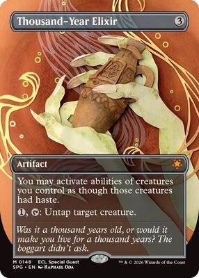 Magic: The Gathering,Special Guests,Thousand-Year Elixir (Borderless) - 148,Normal,Mythic,Near Mint