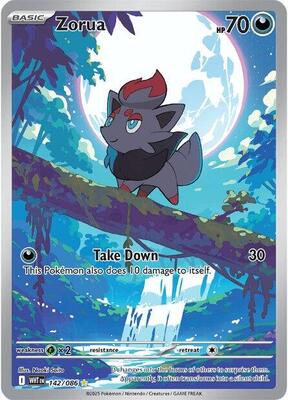 Pokemon,SV: White Flare,Zorua - 142/086,Holofoil,Illustration Rare,Near Mint