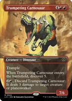 Magic: The Gathering,The Lost Caverns of Ixalan,Trumpeting Carnosaur (Borderless) - 324,Normal,Rare,Near Mint