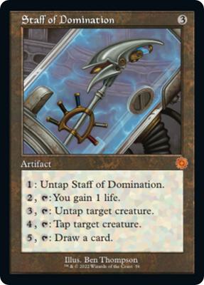 Magic: The Gathering,The Brothers' War: Retro Frame Artifacts,Staff of Domination - 56,Foil,Mythic,Lightly Played