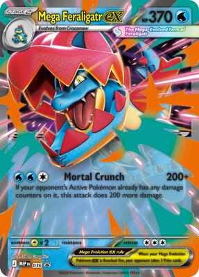 Pokemon,Jumbo Cards,Mega Feraligatr ex - 036,Holofoil,Promo,Near Mint