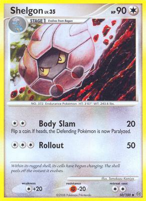 Pokemon,Stormfront,Shelgon - 50/100,Reverse Holofoil,Uncommon,Lightly Played