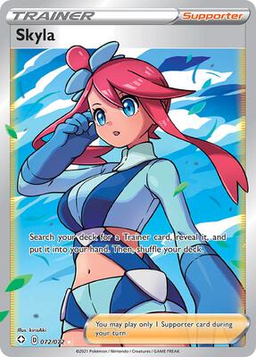 Pokemon,Shining Fates,Skyla (Full Art) - 072/072,Holofoil,Ultra Rare,Near Mint