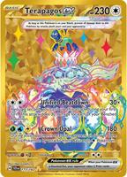 Pokemon,SV07: Stellar Crown,Terapagos ex - 173/142,Holofoil,Hyper Rare,Near Mint