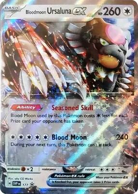Pokemon,SV: Scarlet & Violet Promo Cards,Bloodmoon Ursaluna ex - 177,Holofoil,Promo,Lightly Played