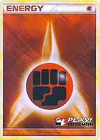 Pokemon,League & Championship Cards,Fighting Energy (2010 Play! Pokemon),Holofoil,Promo,Moderately Played