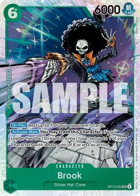 One Piece Card Game,Adventure on Kami's Island,Brook (OP15-032),Foil,Super Rare,Near Mint