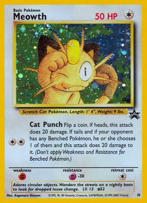 Pokemon,WoTC Promo,Meowth - 10/53,Holofoil,Promo,Moderately Played