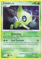 Pokemon,Mysterious Treasures,Celebi - 7/123,Reverse Holofoil,Holo Rare,Moderately Played