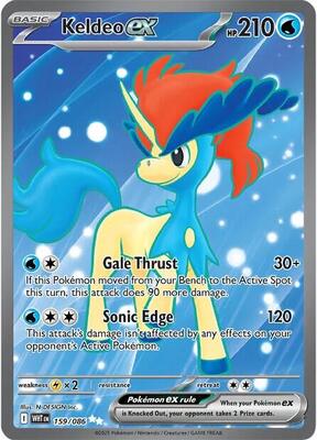 Pokemon,SV: White Flare,Keldeo ex - 159/086,Holofoil,Ultra Rare,Near Mint