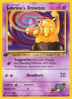 Pokemon,Gym Heroes,Sabrina's Drowzee - 092/132,1st Edition,Common,Moderately Played