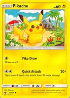 Pokemon,SM - Crimson Invasion,Pikachu - 30/111,Reverse Holofoil,Common,Lightly Played
