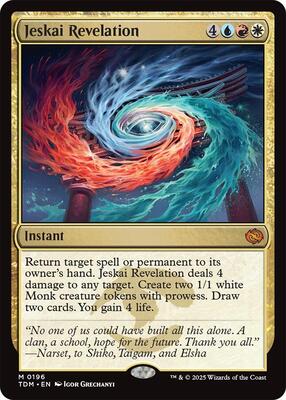 Magic: The Gathering,Tarkir: Dragonstorm,Jeskai Revelation - 196,Foil,Mythic,Near Mint