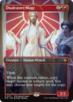 Magic: The Gathering,Special Guests,Dualcaster Mage (Borderless) - 153,Foil,Mythic,Near Mint