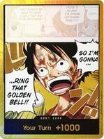 One Piece Card Game,Adventure on Kami's Island,DON!! Card (Luffy) (Gold),Foil,DON!!,Near Mint