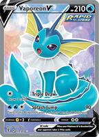 Pokemon,SWSH07: Evolving Skies,Vaporeon V (Full Art) - 172/203,Holofoil,Ultra Rare,Lightly Played
