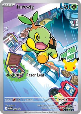 Pokemon,ME: Mega Evolution Promo,Turtwig - 040,Holofoil,Promo,Near Mint