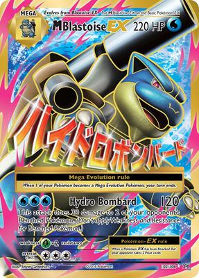 Pokemon,XY - Evolutions,M Blastoise EX (Full Art) - 102/108,Holofoil,Ultra Rare,Moderately Played