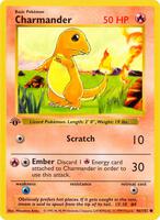 Pokemon,Base Set (Shadowless),Charmander - 046/102,Unlimited,Common,Lightly Played
