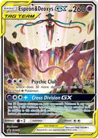 Pokemon,SM Promos,Espeon & Deoxys GX - SM240,Holofoil,Promo,Near Mint