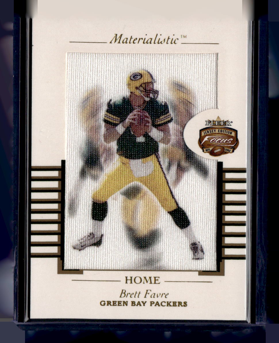 Fleer 2002 Fleer Focus Jersey Edition,2002 Fleer Focus Jersey Edition,Brett Favre - 9 M,Materialistic Home