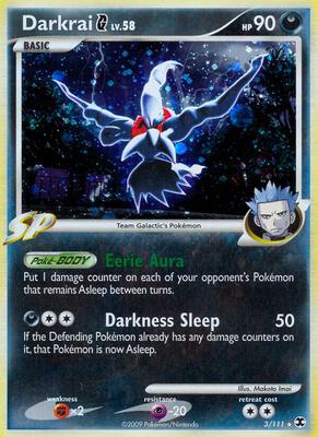 Pokemon,Rising Rivals,Darkrai G - 3/111,Holofoil,Holo Rare,Damaged