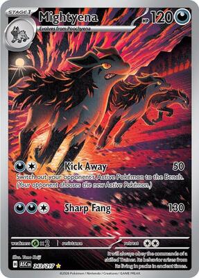Pokemon,ME: Ascended Heroes,Mightyena - 243/217,Holofoil,Illustration Rare,Near Mint