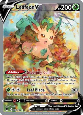 Pokemon,SWSH07: Evolving Skies,Leafeon V (Alternate Full Art) - 167/203,Holofoil,Ultra Rare,Near Mint