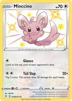 Pokemon,Shining Fates: Shiny Vault,Minccino - SV093/SV122,Holofoil,Shiny Holo Rare,Near Mint