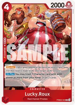 One Piece Card Game,Premium Booster -The Best- Vol. 2,Lucky.Roux - PRB02-003,Foil,Rare,Near Mint