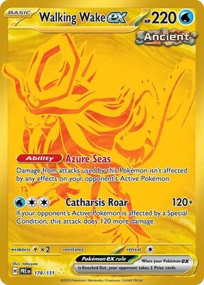 Pokemon,SV: Prismatic Evolutions,Walking Wake ex - 178/131,Holofoil,Hyper Rare,Near Mint